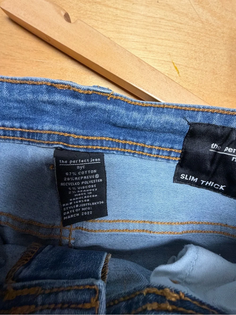 The Perfect Jean NYC Men’s 33x34 Slim Thick Light Wash Stretch Jeans